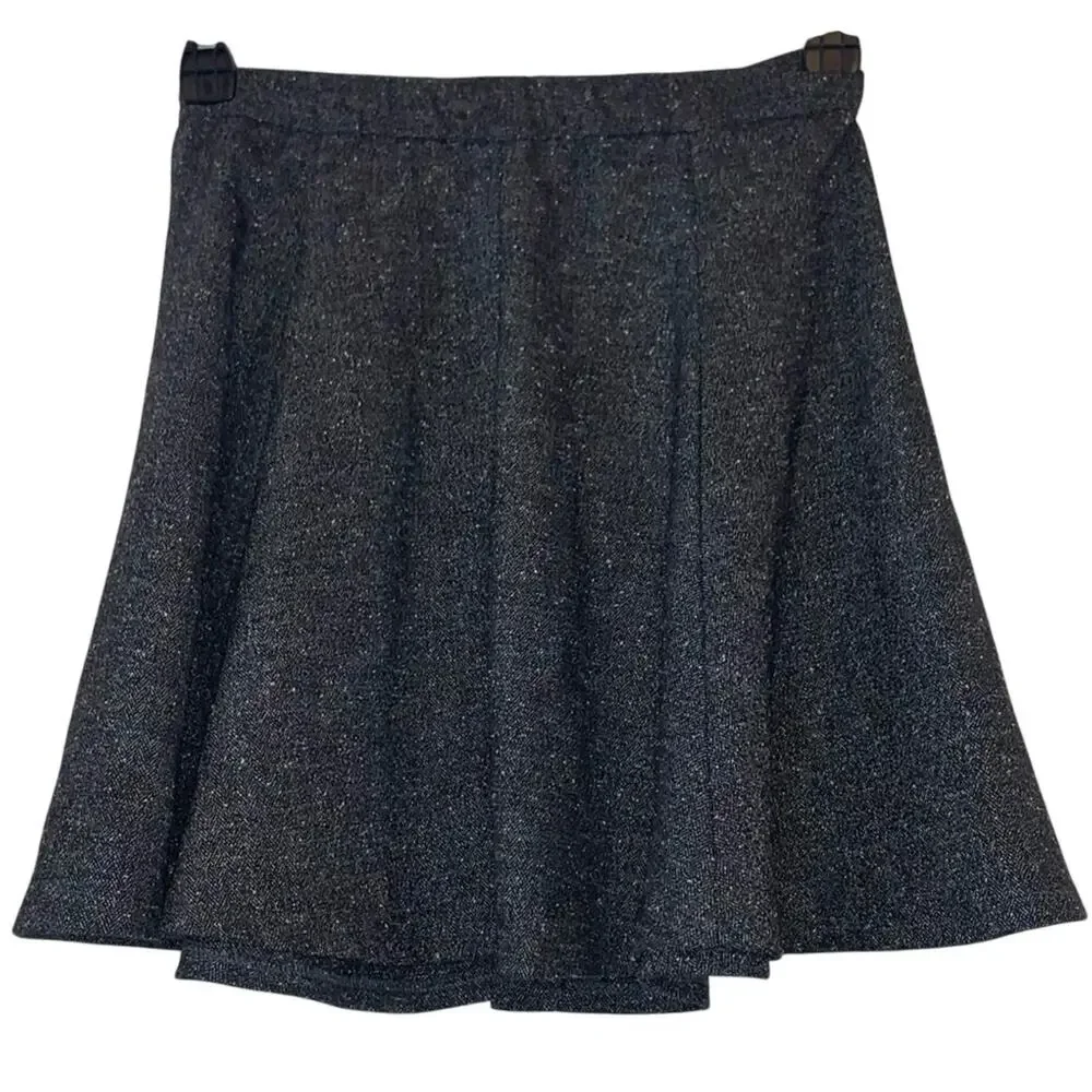 Brandy Melville Button Front Skater Skirt One Size‎ Gray A-Line Mini Y2K